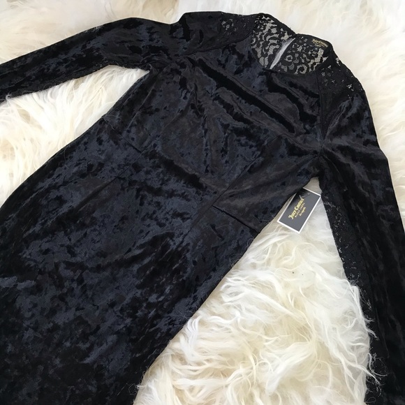 Juicy Couture Black Label Velour Lace-Back Dress - Picture 3 of 8